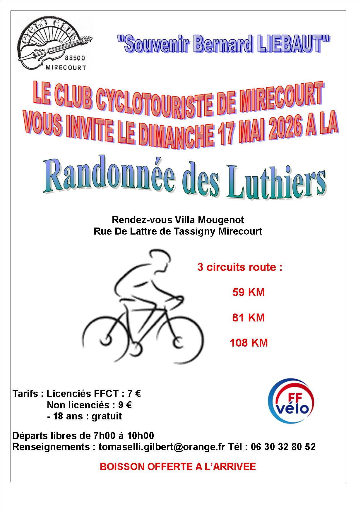 2026 Rando des Luthiers Mirecourt affiche