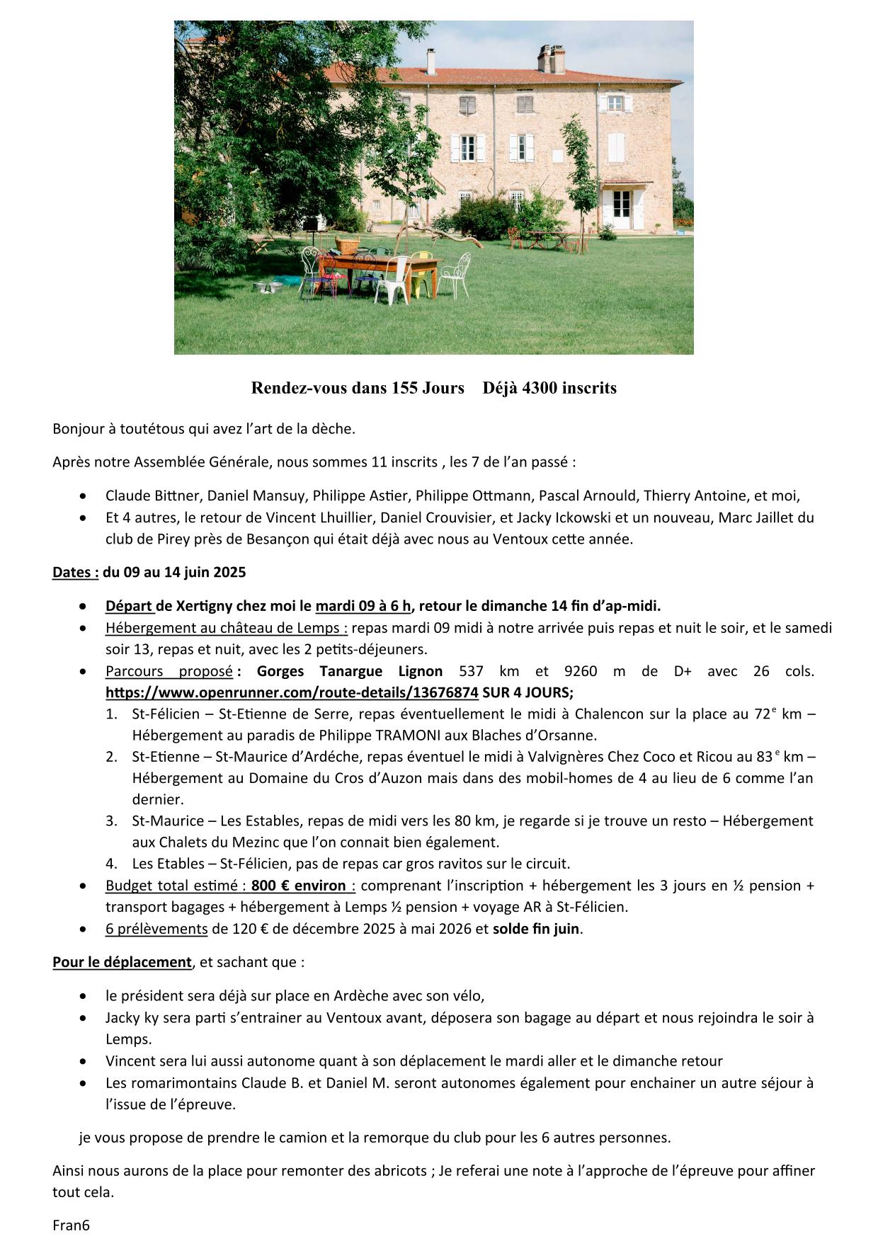 Ardéchoise 2026 Note (2)